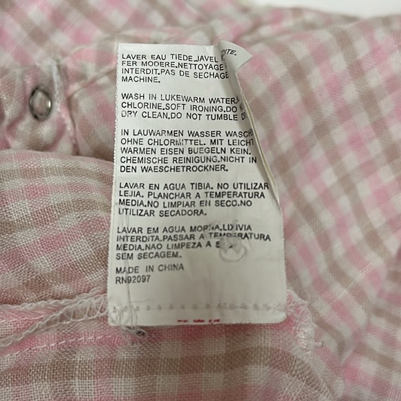 Jacadi Paris Peter Pan collar plaid romper with rosette size 18 months - Picture 7 of 10